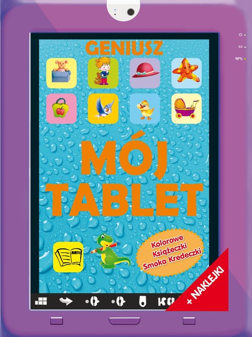 Tablet z naklejkami Geniusz