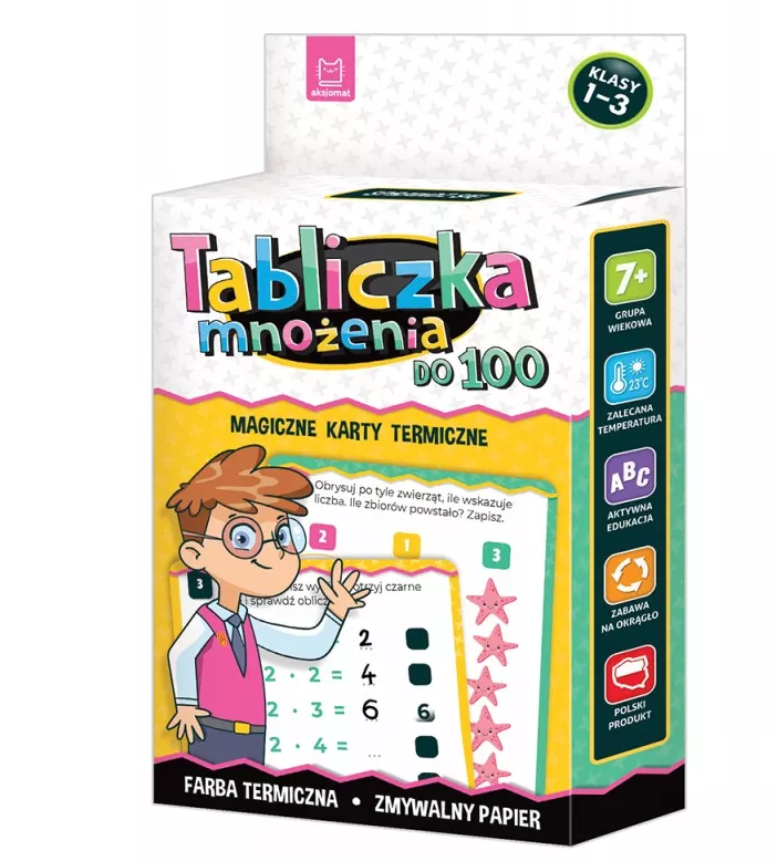 Tabliczka mnożenia do 100 Magiczne karty termiczne