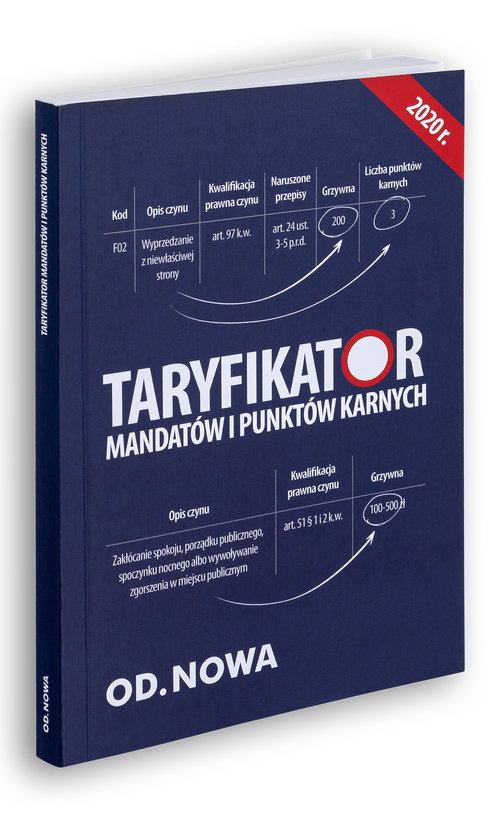 Taryfikator mandatów i punktów karnych 2020