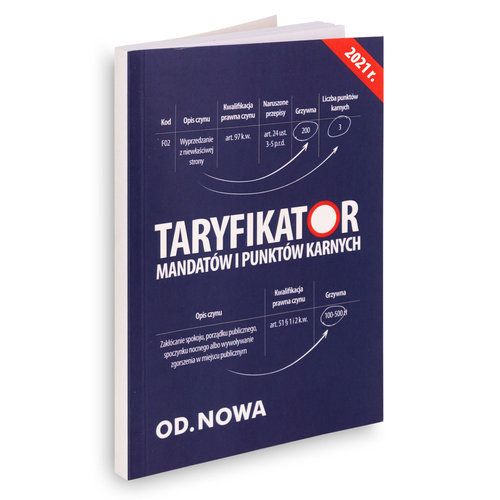 Taryfikator mandatów i punktów karnych 2021
