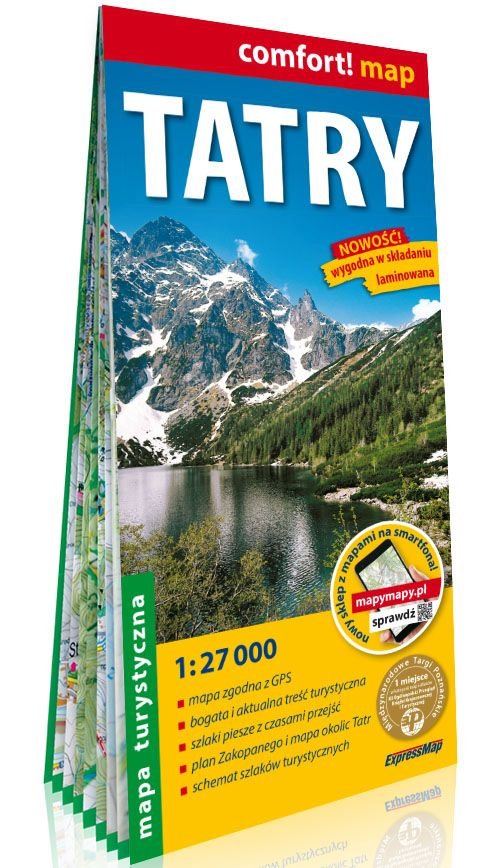 Tatry laminowana mapa turystyczna 1:27 000