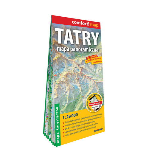 Tatry mapa panoramiczna mapa turystyczna 1:28 000