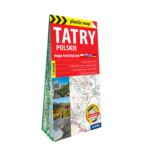 Tatry polskie foliowana mapa turystyczna  1:30 000