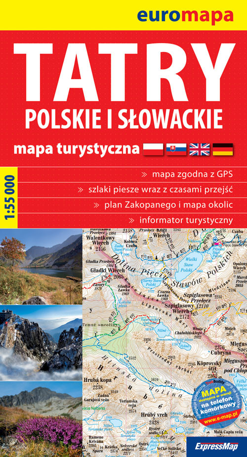 Tatry Polskie i Słowackie mapa turystyczna