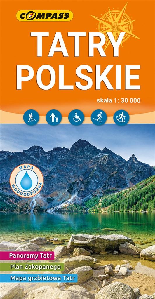 Tatry Polskie mapa laminowana