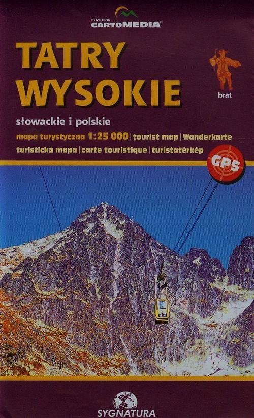 Tatry Wysokie słowackie i polskie Mapa turystyczna (skala 1:25 000)