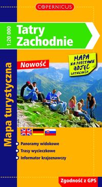 Tatry Zachodnie mapa turystyczna