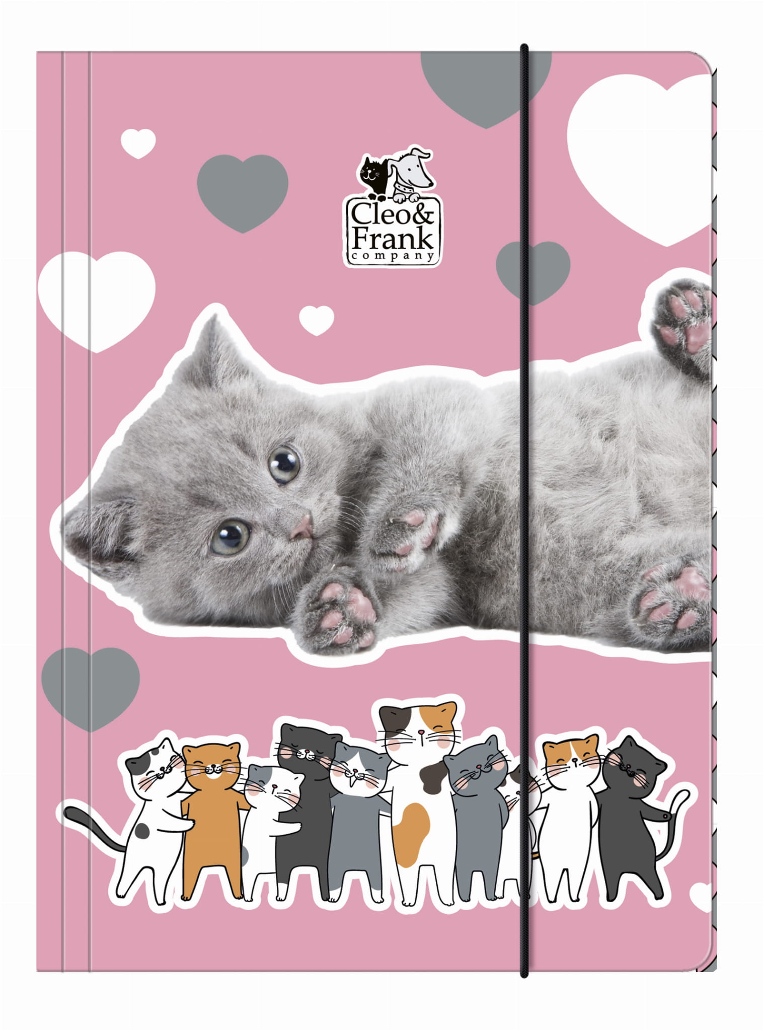 Teczka A4 z gumką Cleo i Frank 39 Kot