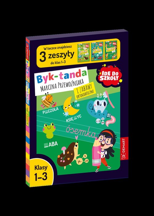 Teczka - Idę do szkoły. Byk-tanda Marcina Przewoźnika i Zabawy Ortograficzne. Klasy 1-3