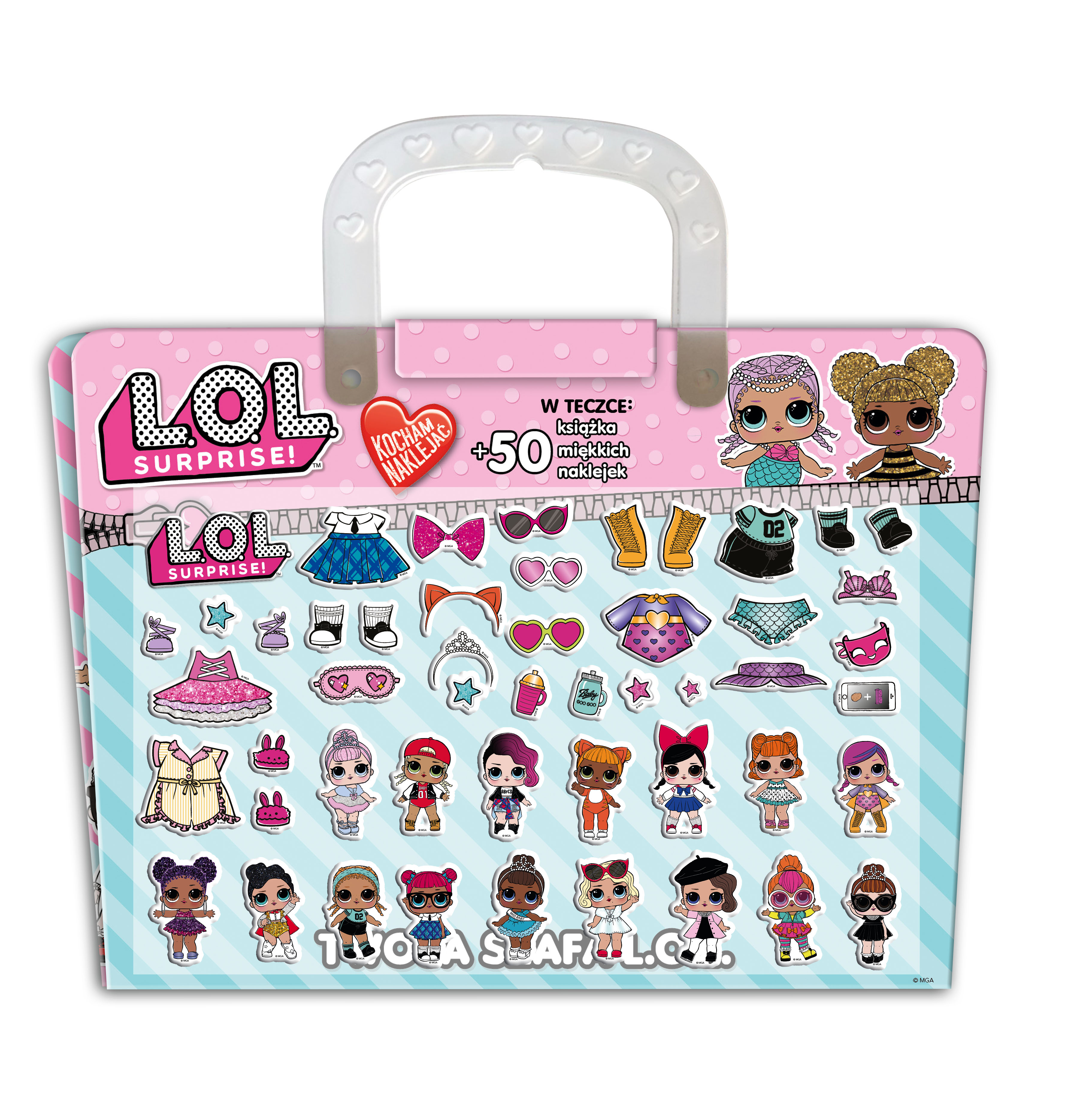 Teczka kocham naklejać lol surprise