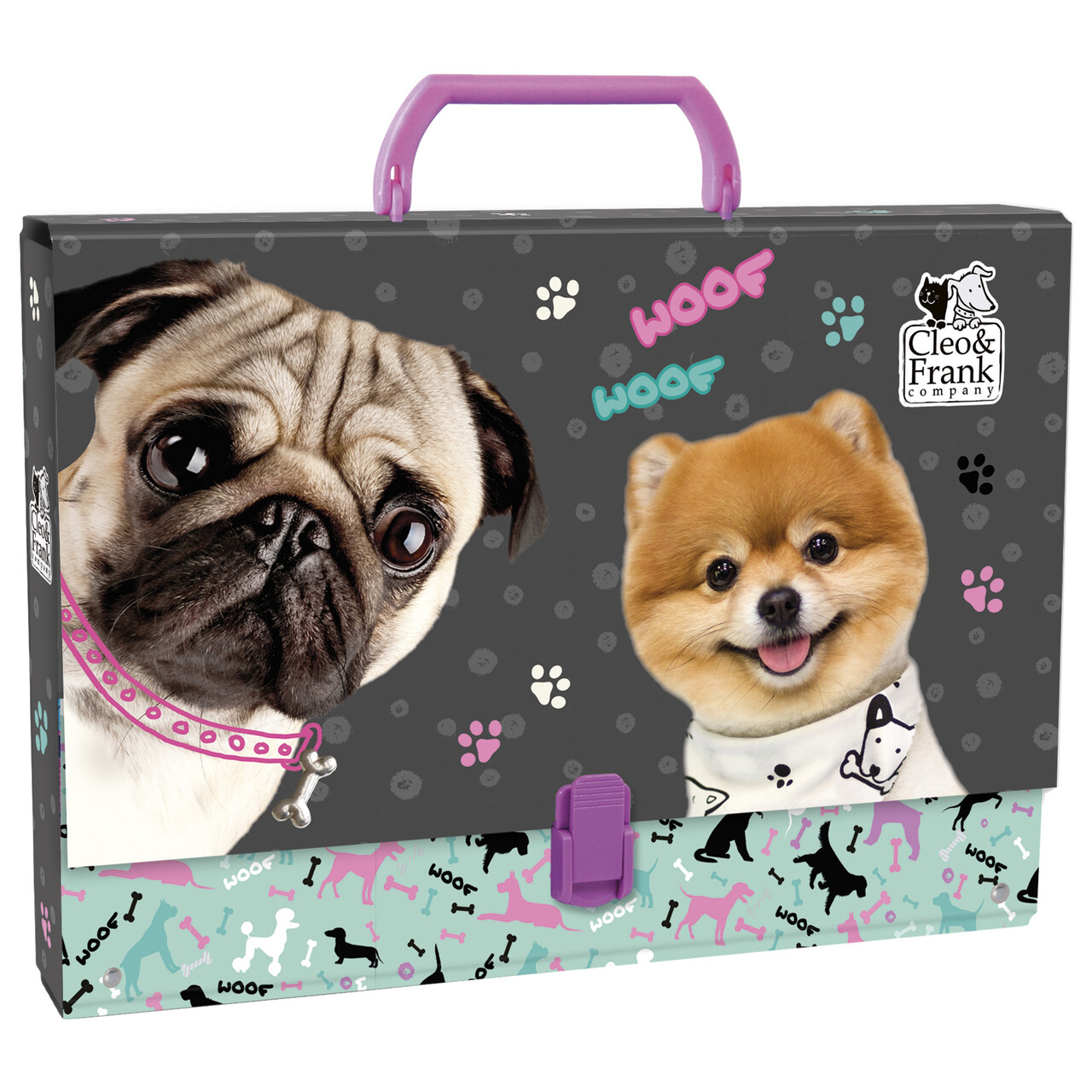 Teczka twarda z rączką Cleo i Frank 28 pies