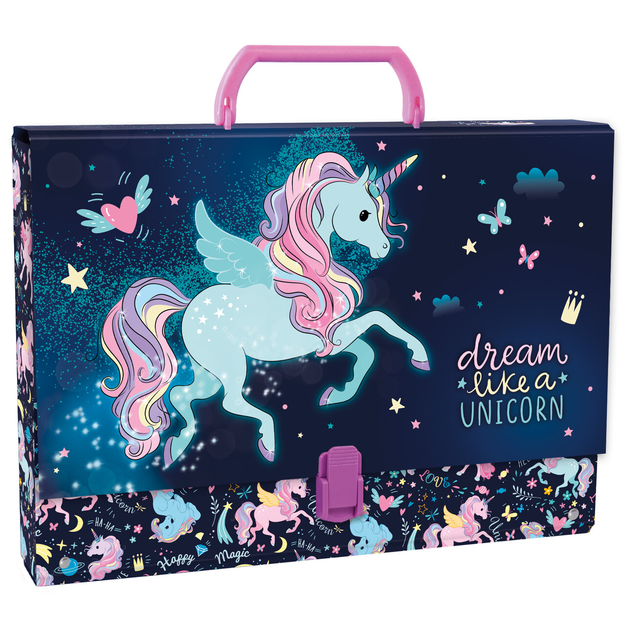 Teczka twarda z rączką Jednorożec 13