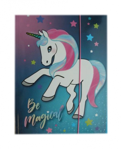 Teczka z gumką A4 Derform Jednorożec