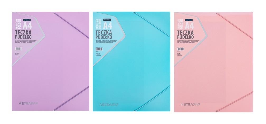 Teczka z gumką PP Pastel Line 1szt.mix