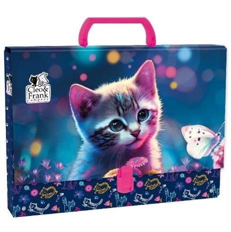 Teczka z rączką gruba cleo i frank 43 kot