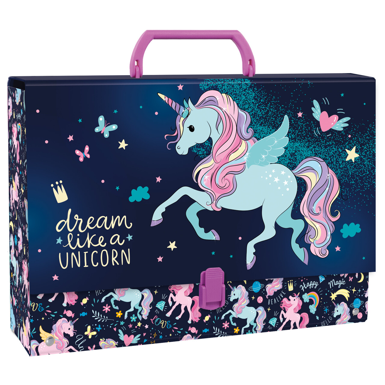 Teczka z rączką gruba Jednorożec 13