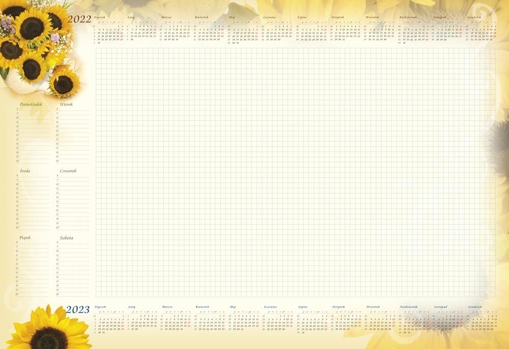 Terminarz 2021 Planer B3 z listwą MiP Słoneczniki