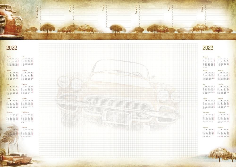 Terminarz Planer 2021 A2 z listwą MiP Auto