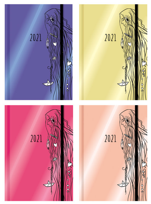 Terminarz wyjątkowej dziewczyny 2021 mix kolorów