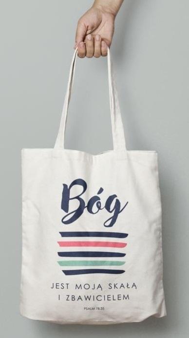 Torba bawełniana eco - Bóg jest moją skałą