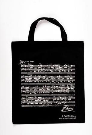 Torba czarna - nuty Chopina