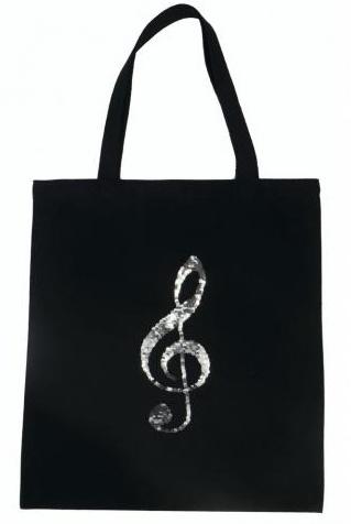 Torba - ze srebrno-złotym kluczem wiolinowym