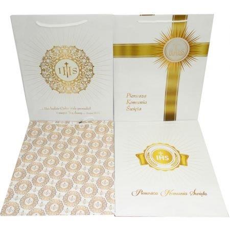 Torebka komunia l tks 3 mix wzorów