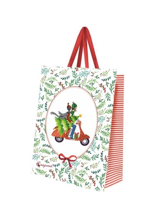 Torebki prezentowe duża Święta Skuter Cozywood