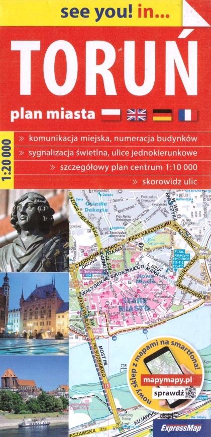 Toruń papierowy plan miasta 1:20 000