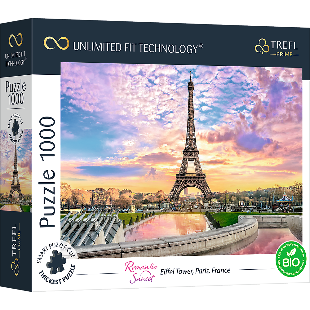 Trefl Puzzle 1000 UFT Romantic Sunset Eiffel Tower, Paris, France
