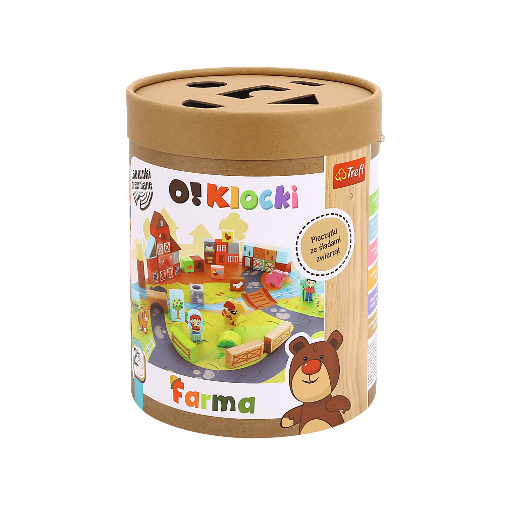 Trefl Zabawka drewniana O!Klocki farma