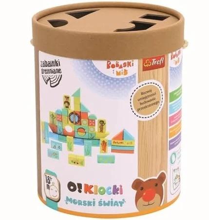 Trefl Zabawka drewniana O!Klocki Morski świat