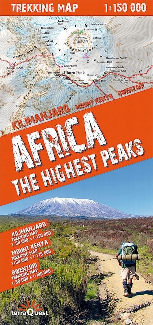 Trekking map. Africa. The Highest Peaks. Laminowana mapa trekkingowa (skala 1:150 000)