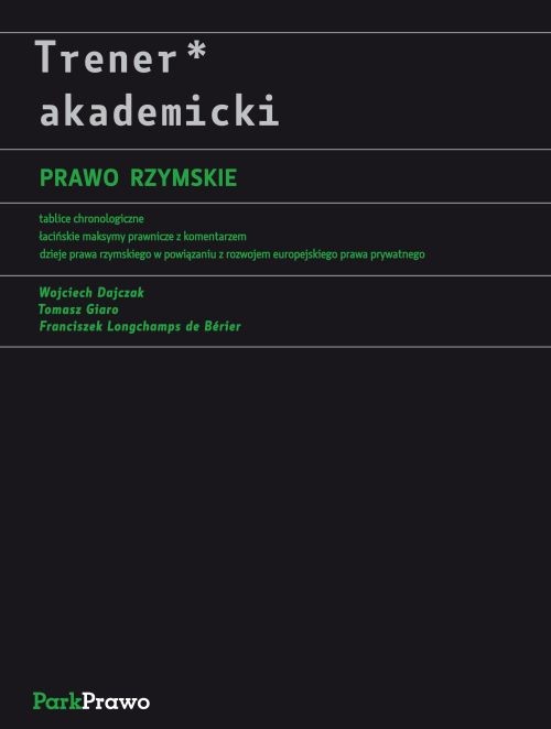 Trener akademicki. Prawo rzymskie