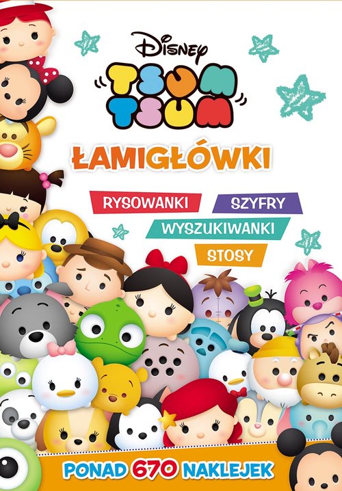 Tsum Tsum Łamigłówki rysowanki szyfry wyszukiwanki stosy