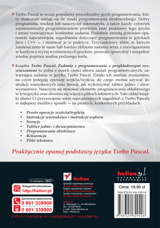 Turbo Pascal. Zadania z programowania z przykładowymi rozwiązaniami. eBook
