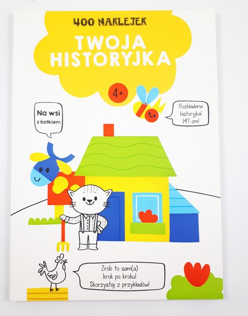 Twoja historyjka Na wsi z kotkiem 400 naklejek Wiek 4+ żółta