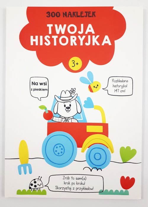 Twoja historyjka Na wsi z pieskiem 300 naklejek Wiek 3+ czerwona