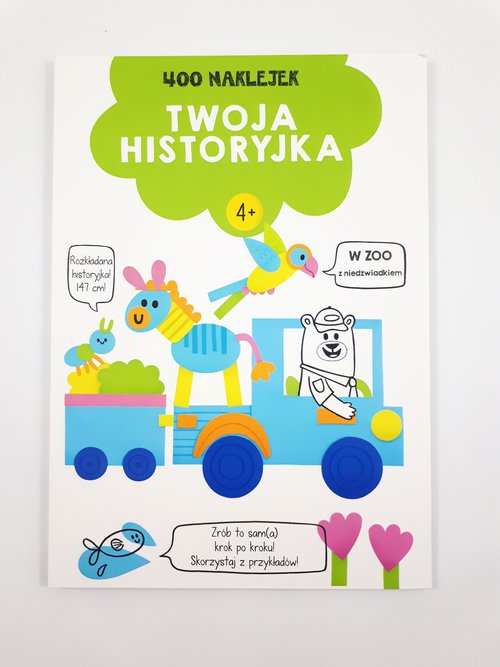Twoja historyjka W zoo z niedźwiadkiem 400 naklejek Wiek 4+ zielona
