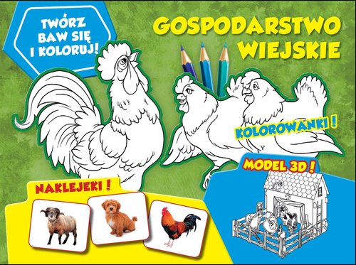 Twórz baw się koloruj Gospodarstwo wiejskie