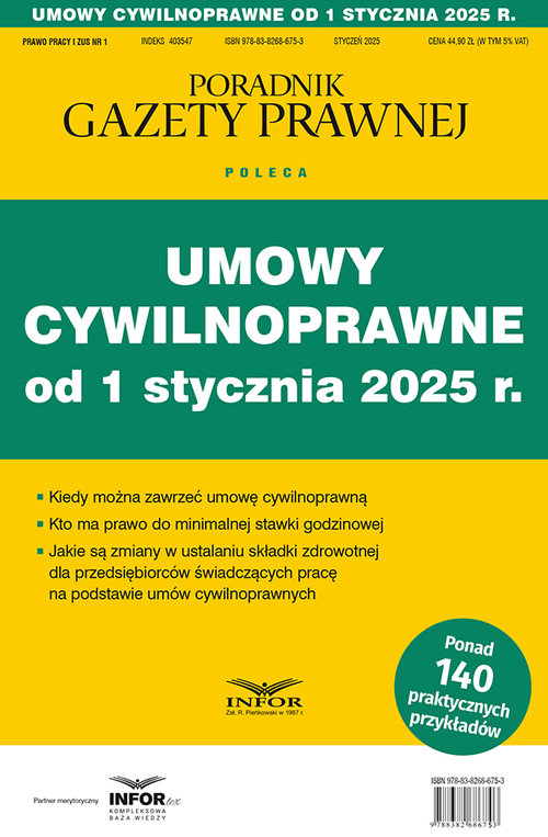 Umowy cywilnoprawne od 1 stycznia 2025 Prawo pracy i ZUS 1/2024
