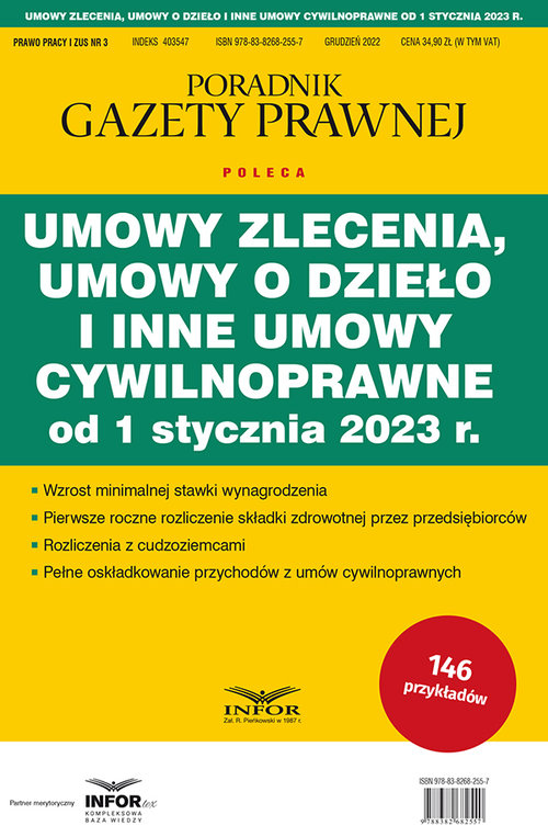 Umowy zlecenia, umowy o dzieło i inne umowy cywilnoprawne od 1 stycznia 2023 r.