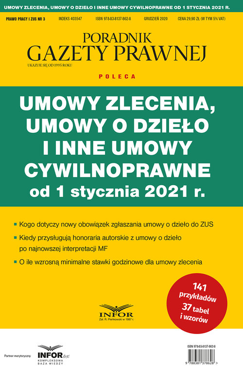 Umowy zlecenie, umowy o dzieło i inne umowy cywilnoprawne od 1 stycznia 2021 r.