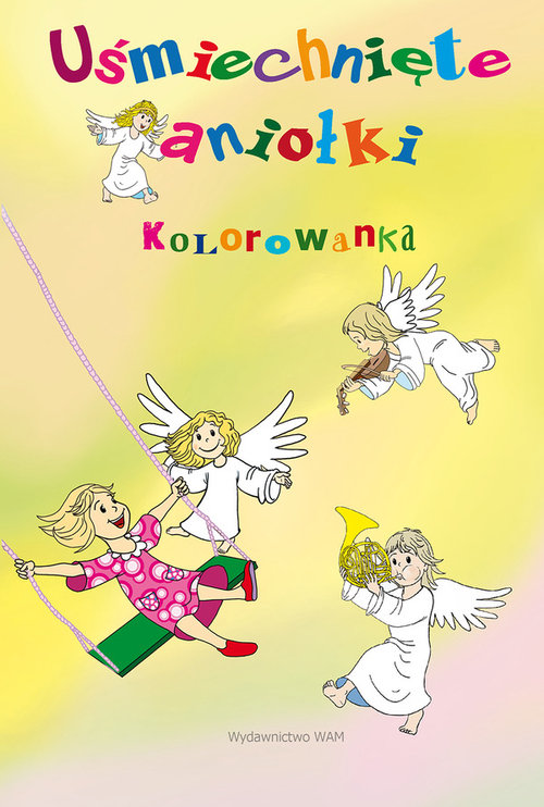 Uśmiechnięte aniołki. Kolorowanka