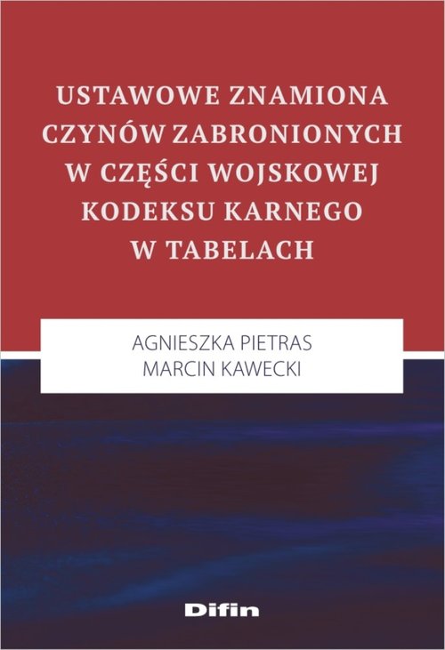 Ustawowe znamiona czynów zabronionych w części wojskowej kodeksu karnego w tabelach