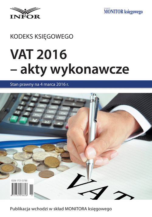 VAT 2016 - akty wykonawcze