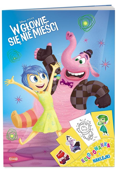 Disney PIXAR. W głowie się nie mieści. Kolorowanka i naklejki