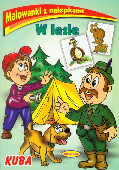 W lesie. Malowanki z nalepkami