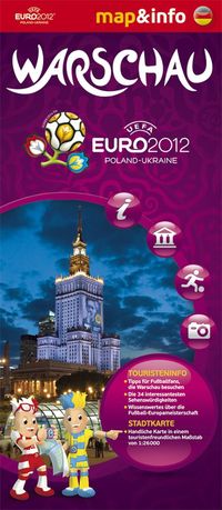 Warschau Warszawa Euro 2012 mapa i miniprzewodnik