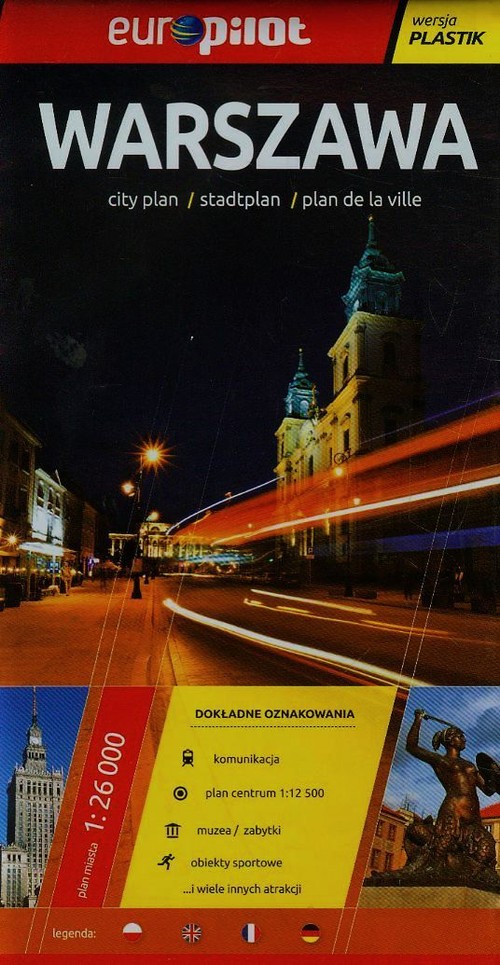 Warszawa. Foliowany plan miasta w skali 1:26 000